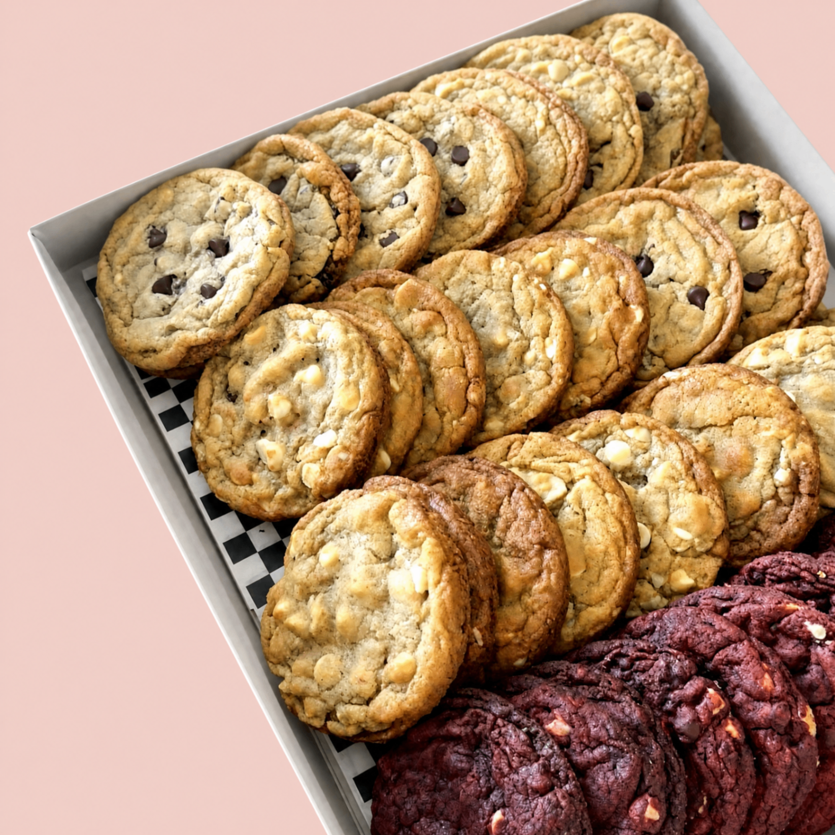 Assorted gourmet cookies on parchment